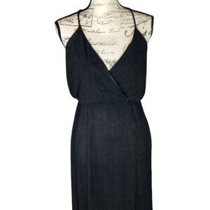 V-neck Black Spaghetti Strap dress
